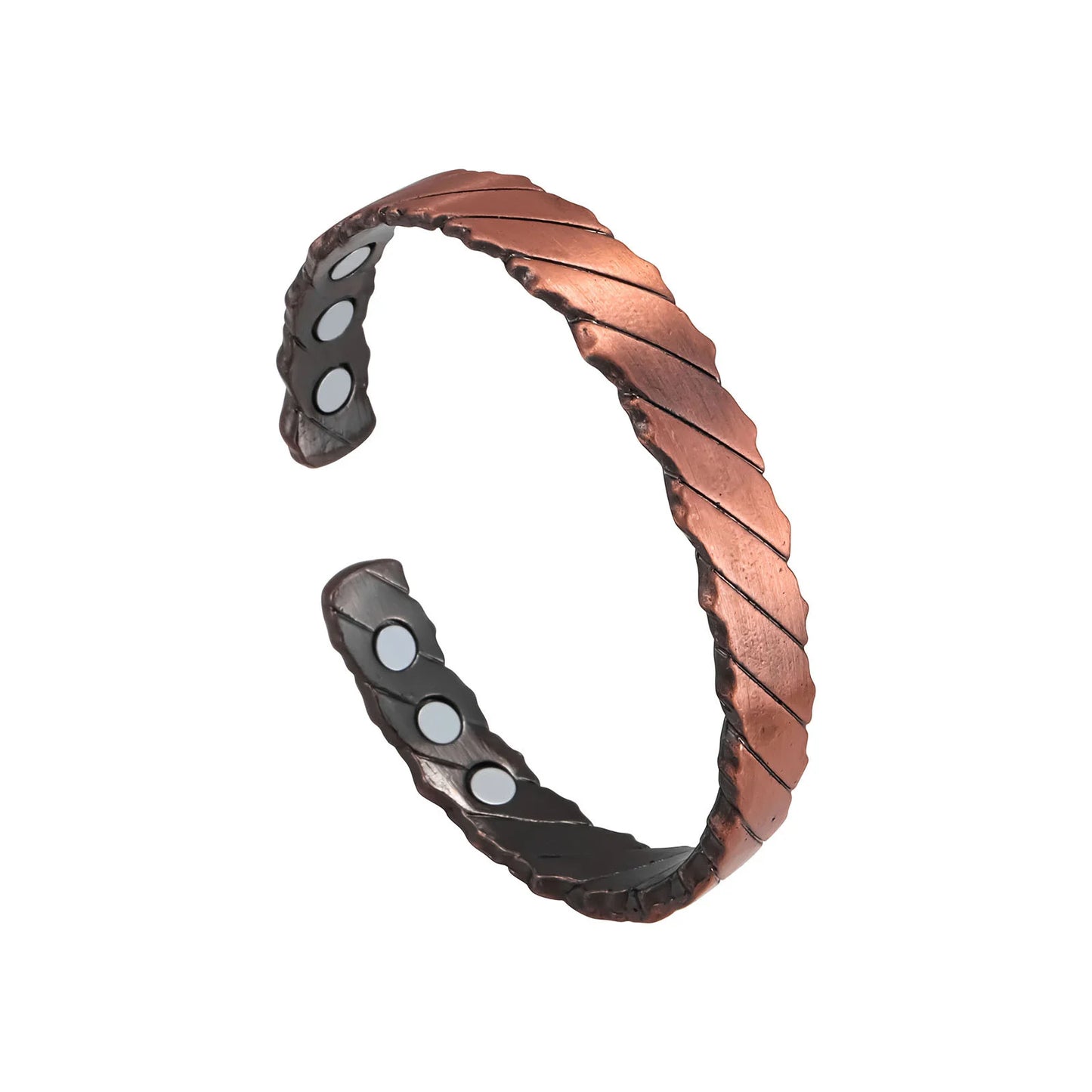 1 copper alloy coated magnetic bracelet, suitable for both men and women, with adjustable opening design, suitable for home jewe