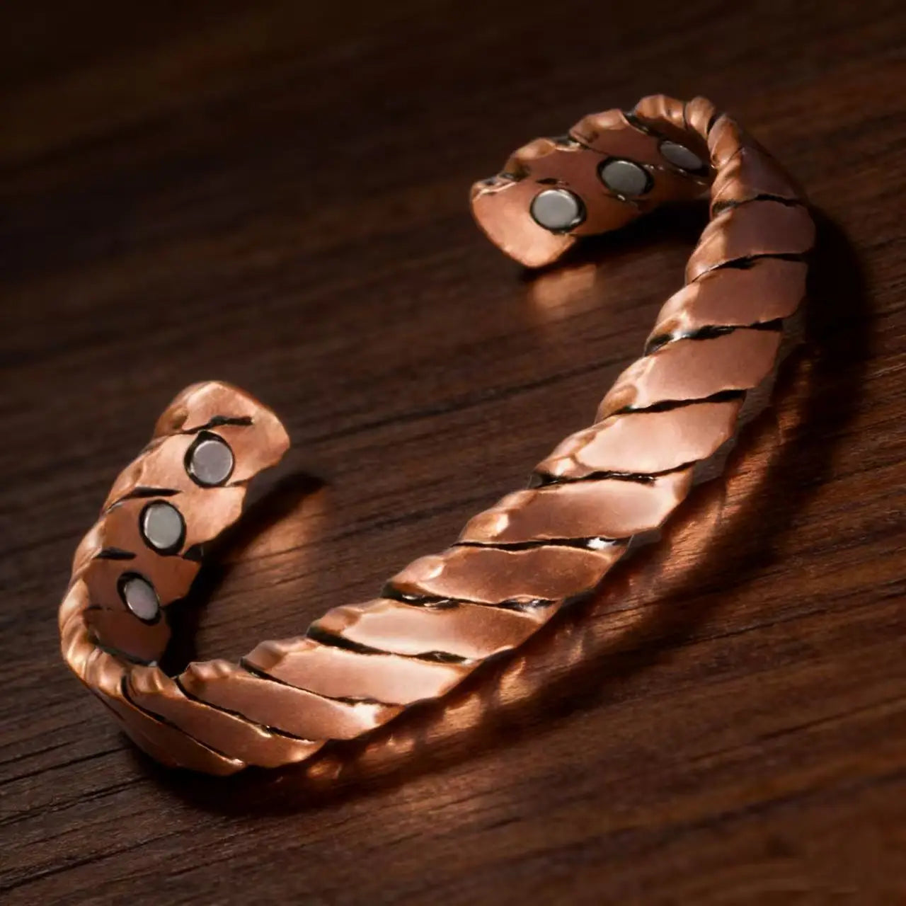 1 copper alloy coated magnetic bracelet, suitable for both men and women, with adjustable opening design, suitable for home jewe