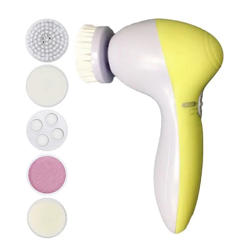 Electric 5 IN 1 Electric Facial Cleaner Brush Wash Machine Spa Skin Care Massage Blackhead Cleaning Facial Cleanser Tools