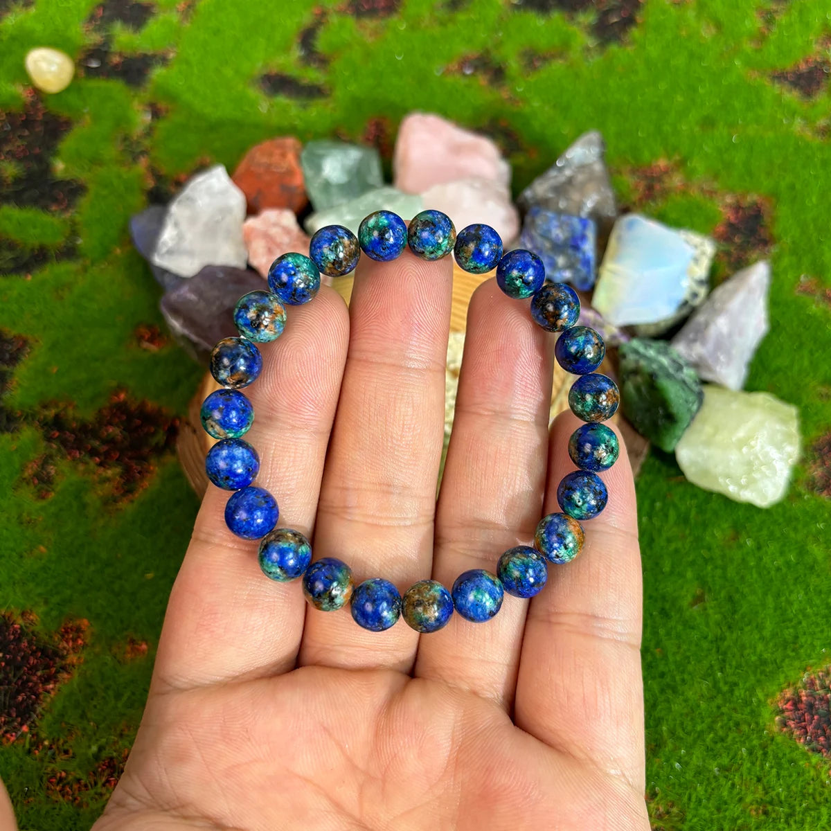 1pc/Phoenix Lapis Lazuli Bracelet-Handmade Elastic Bracelet Suitable for Gifting