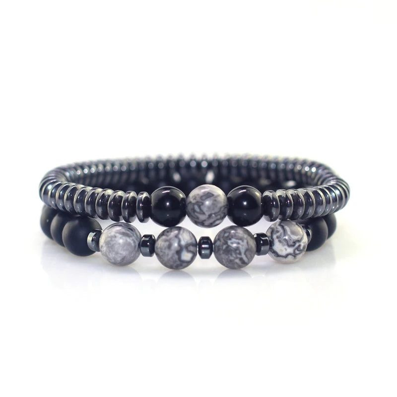 Magnetic Healing Bracelet Arthritis Pain Relief, Weight Loss Healthy Jewelry Therapy Heal Sleep,Hematite Bracelet for Men Women