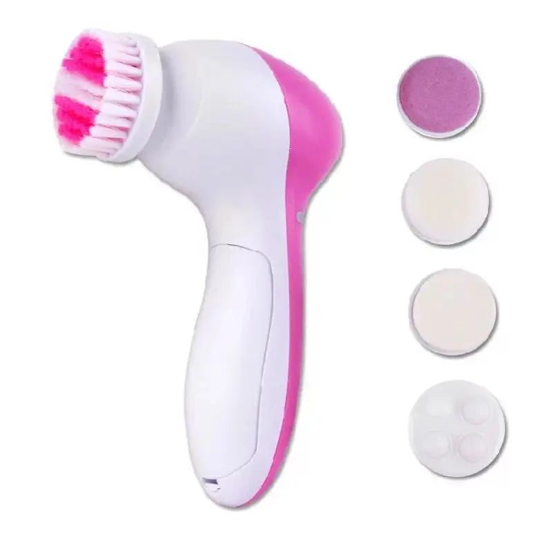 Electric 5 IN 1 Electric Facial Cleaner Brush Wash Machine Spa Skin Care Massage Blackhead Cleaning Facial Cleanser Tools