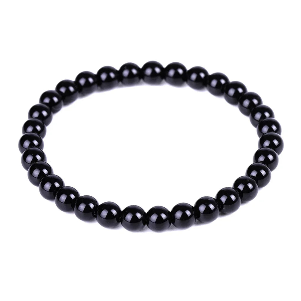 Black Obsidian Natural Stone Bracelet Fat Relief Promote Blood Circulation Anti Anxiety Weight Loss Bracelets Women Men Jewelry